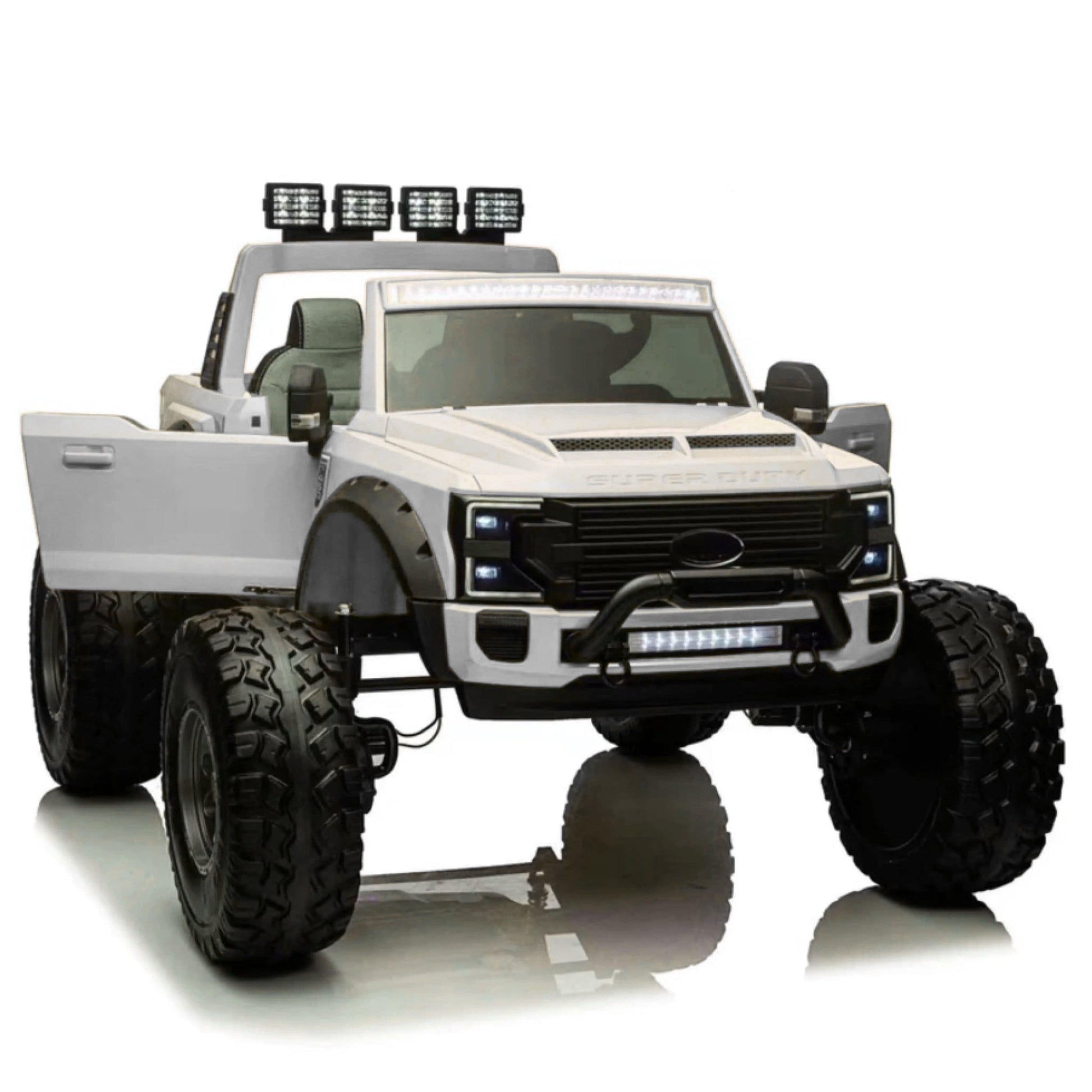 F450 White F150 Raptor Power Wheels 24V Electric kid car