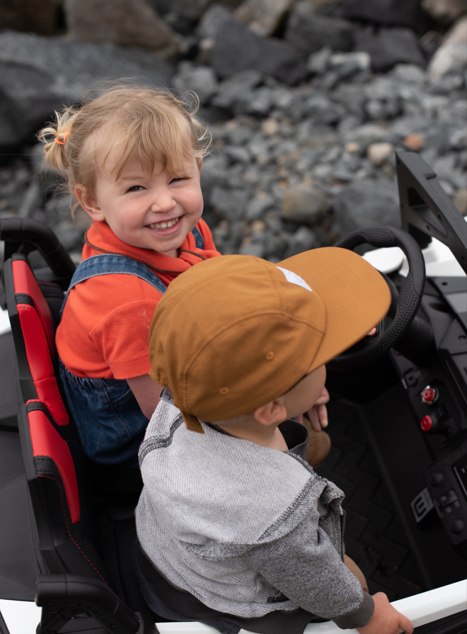 Two kids riding our 24V Dune Racer Power Wheels Kids Toy Car Kid Car