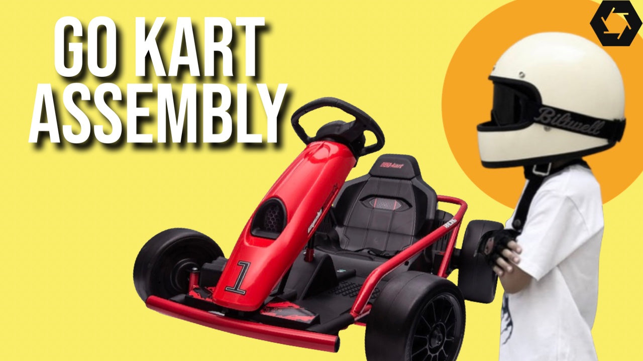 Assembly video for 24v electric drifting go kart crazy kart by ryder toys