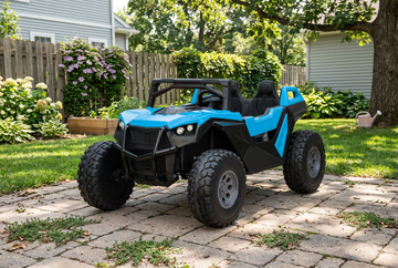 blue all wheel drive buggy power wheel