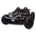 48 volt electric kid car with rubber wheels  with black colored body with red accents
