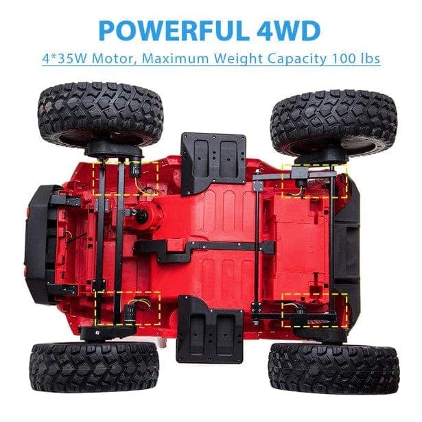 2 Seater 4x4 Lifted Monster Jeep Motorized 12V Electric Ride On Kid Car Power Wheels Best Seller R&G Toys