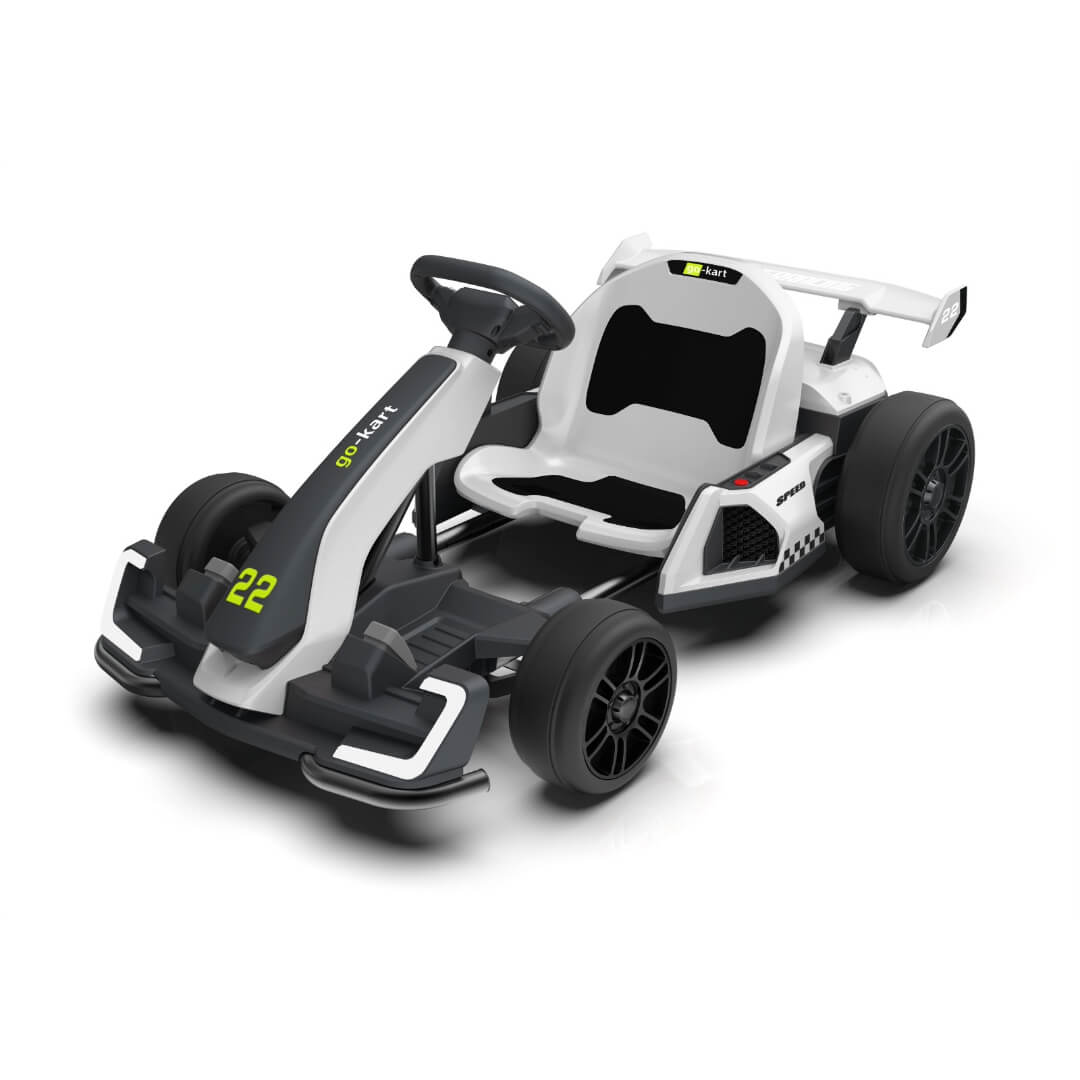 24 V White Electric Go Kart Drifter 3.0 Ryder Toys Go Cart. Best Selling razor crazy cart electric gokart for kids