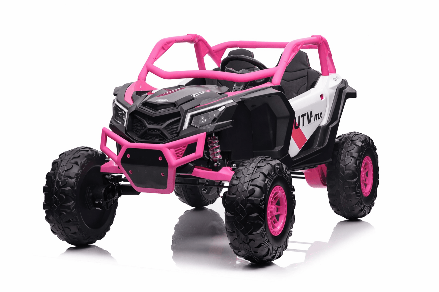 Pink power wheels jeep with eva rubber tires and 24v battery power with parental remote control