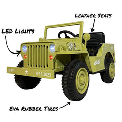 Vintage Military Jeep Ryder Toys Color: Army Green