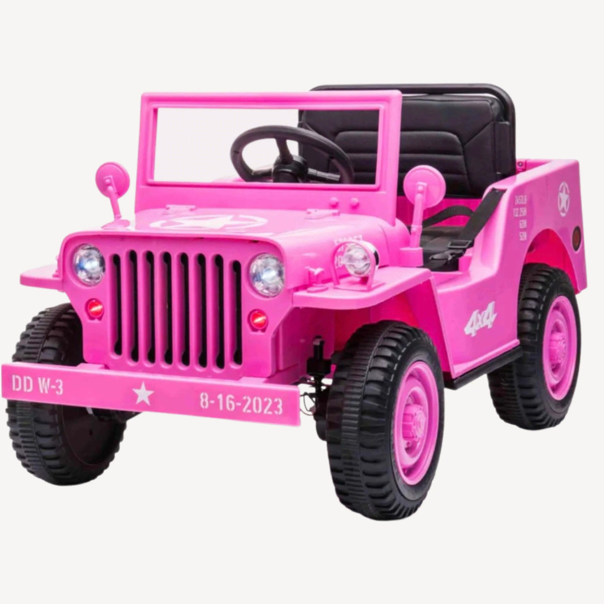 Vintage Military Jeep Ryder Toys Color: Pink